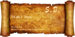 Stahl Dea névjegykártya